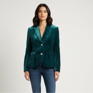 Cache Vibtage 90s  Green Velvet  Blazer